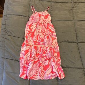 Girls dress size 6/6x - small - floral - pink